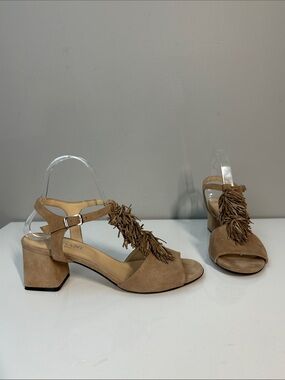 Cordani Made in Italy Block Heel Fringe Shoes Size 39.5